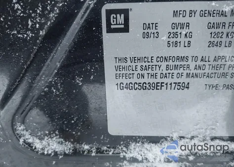 2014 Buick Lacrosse Leather Group из США, поврежденный, VIN 1G4GC5G39EF117594